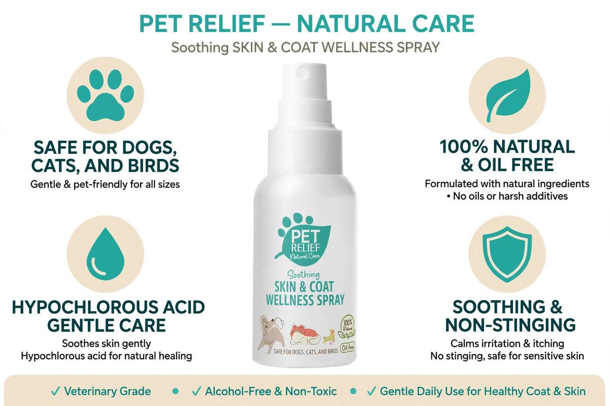 Pet Relief® HOCL Skin & Coat Wellness Spray (30ml)